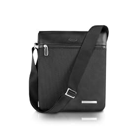 Bric's Pininfarina - Black Nylon and Leather Flap Messenger Bag