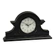 15" Elegant Black Mantle Clock with Ornamental Hands