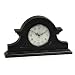 15" Elegant Black Mantle Clock with Ornamental Hands