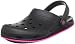 crocs Women's Crocs Tone Skylar Clog,Black/Neon Pink,7 M US