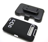 Ultimate Dual Protection Case Cover and Belt Clip Holster, Black Silicone a ....