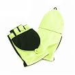 Ski Winter Flip Mitten Fingerless Gloves Glomitt Lime