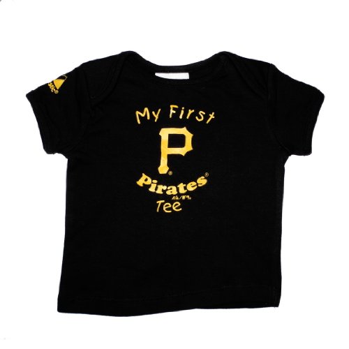 Majestic Infant Baby MLB Pittsburgh Pirates My First Tee T-Shirt - Black (Size: 3-6)