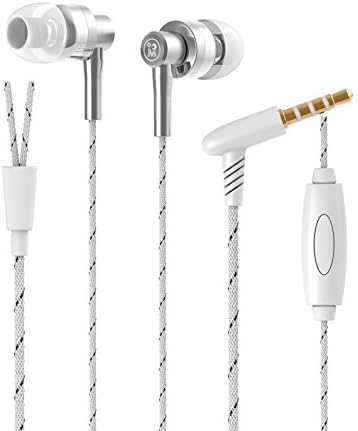 i-mi® Universal In-Ear Stereo 3.5mm Plug Earphones Earbuds EarPods for Apple iPhone Samsung Galaxy and Most of the Android Smartphones - (Silver[M-301])