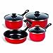 Gibson Home 83683.07 Cuisine Select Chef Du Jour 7-Piece Cookware Set, True Red