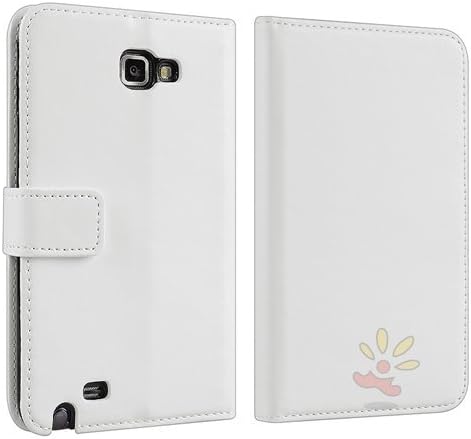 Everydaysource® Compatible With Samsung© Galaxy Note N7000 /LTE SGH-i717(With Card Holder Slot) White Leather Wallet Case