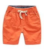 (コ-ランド) Co-land 子供服 ショートパンツ キッズ 男の子 ハーフ丈 無地純色 男児 ズボン ベビー ボトムス ウエストゴム カジュアル ジュニア オレンジ 95
