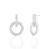 .55 CARAT GENUINE DIAMOND CIRCLE 14K EARRINGS