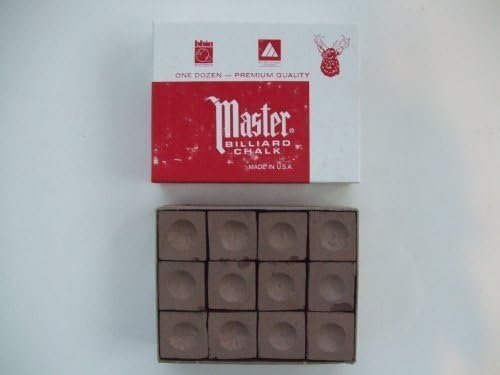 Masters Brown Billiard cue chalk - 1 dozen by Tweeten Fibre Co