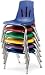 Jonti-Craft 8144JC6119 Berries Plastic Chairs with Chrome-Plated Legs - 12 Inches High - Set of 6 - Green
