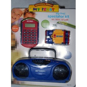 My First Spectator Kit - 3x20 Binoculars, AM/FM Radio, Calculator