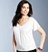 Petite Portfolio V Neck Frill Jersey Top