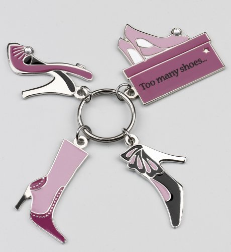 'Too Many Shoes' Charm Keyring