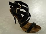 New Women's Black Multi-Straps High Heel Sandal All Sz