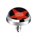 Surgical Steel Internally Threaded Red Star Logo Dermal Anchor Top