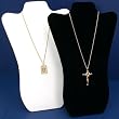 2 Tall Curved Necklace Easel Display Black & White 14"