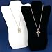 2 Tall Curved Necklace Easel Display Black & White 14