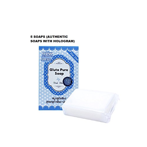 5x70G.Gluta Pure Soap wink white Whitening Soap Lightening Skin Face Lightener 5x70G.Gluta Pure Soap wink white Whitening Soap Lightening Skin Face Lightener