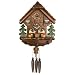 River City Clocks One Day Chalet Style Musical Cuckoo Clock with Beer Drinkers Raising Mugs - 14 Inches Tall - Model # M424-14