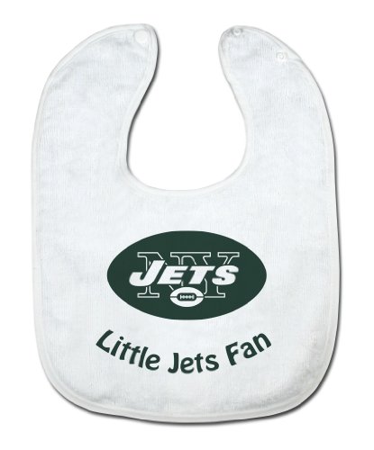 NFL New York Jets White Snap Bib with Team Logo