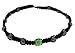 Black Shamballa Cord Hematite with Beads and Green Crystal Necklace