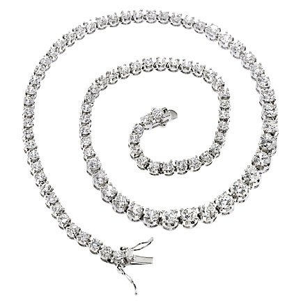 Paris Hilton’s Cubic Zirconia Diamond Sterling Silver Tennis Necklace