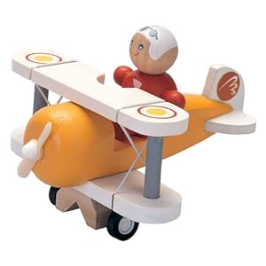 Classic Airplane With Pilot by Plan Toys