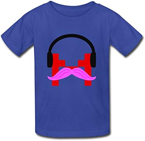 POWEB Kid's Markiplier Logo 100% Cotton Tee Shirt RoyalBlue L