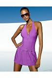 Newport News Shape fx All-over control scuba-style belted swimdress