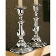 SULGRAVE MANOR CANDLESTICKS - SILVER PLATED CANDLESTICKS, SULGRAVE MANOR COLLECTION (SET OF 2)