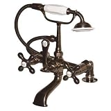 American Bath Factory F1-1112-OB-F9-9400-MX-OB F1-1112 Deck Mount Bathtub Faucet, Metal Cross Handle