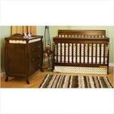 Athena Alice Convertible Crib and Grace I Changing Table in Mocha