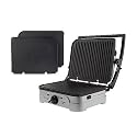 Waring Pro Electric Indoor Grill and Griddle, Platinum