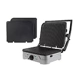 Waring Pro Electric Indoor Grill and Griddle, Platinum