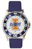 Illinois Fighting Illini Competitor Leather Mens Watch