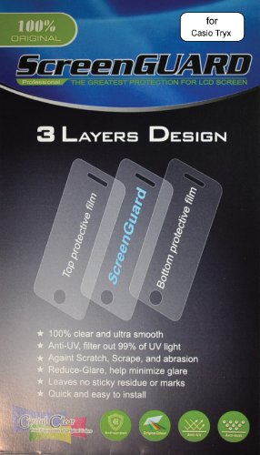 3pcs Casio EXILIM Tryx Digital Camera Premium Clear LCD Screen Protector Cover Guard Film Kit no cutting is requiredB0053611PO 