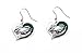 Philadelphia Eagles Sports Team Logo Swirl Heart Shape French Hook Charm Dangle Earring Set