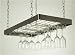 Kitchen & Housewares : Rogar Hanging Wine Glass Rack - Hammered Steel/ Chrome
