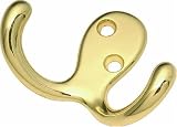 Hickory Hardware P27115-PB 3/8-Inch Utility Hook, Polished Brass
