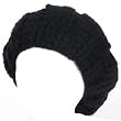 New Crochet Beret Tam Chunky Loop Knit Slouch Hat Black Medium Large
