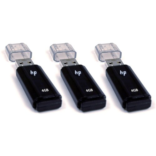 HP v125w 4 GB USB 2.0 Flash Drive 3-Pack P-FD4GBX3-HPV125W-FS