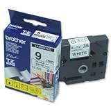 Brother P-touch TZE Label Tape 9mmx8m Black on White Ref TZE221