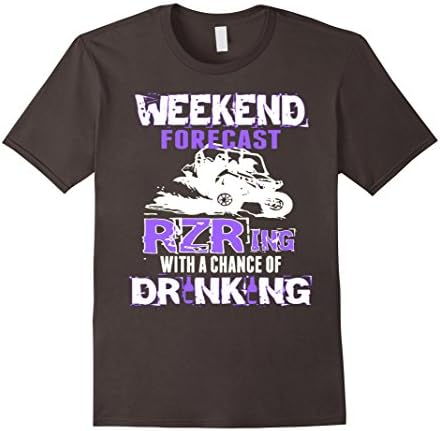 Men's Weekend Forecast RZRing With a Chance Of Drinking TShirt 2XL Asphalt