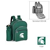 Michigan State Spartans NCAA Sorrento Insulated Picnic Backpack (Hunter Green) (Embroidered Logo)