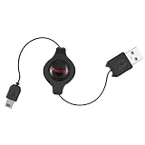 Retractable USB CABLE MINI-B 5-pin for Motorola RAZR Blackberry 8800, 7130v, 8707g and more