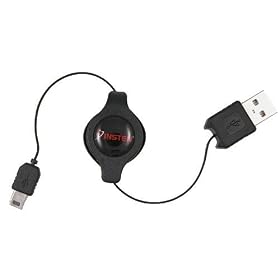Insten-Type A to Mini 5-Pin Type B Retractable USB Cable for Cyber-shot P-71 Sharp VL-Z3U... by eforcity