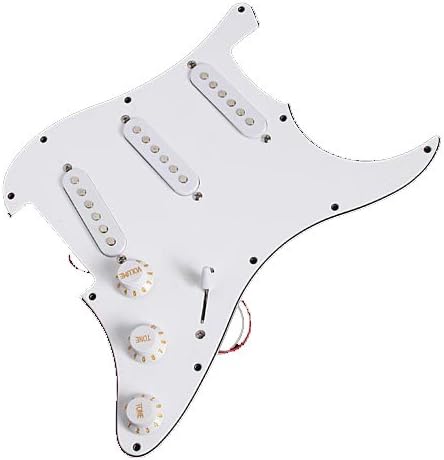 2pkg Loaded Prewired Pickguard White SSS Fender Strat Replacement Guitar Part