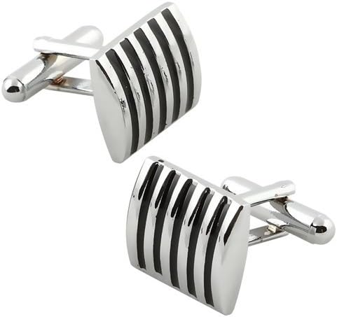 NexgenCover I Love Dad Cufflinks Hero Cuff-links Red Black Cufflinks (5-Strip Black Enamel Cufflinks)