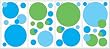 Wallpockets - Blue Peel & Stick Polka Dot Wall Frames
