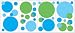 Tools & Hardware : Wallpockets - Blue Peel & Stick Polka Dot Wall Frames